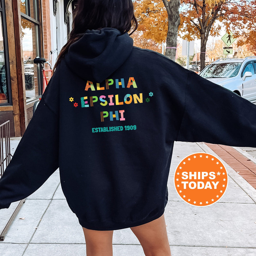 Alpha Epsilon Phi Paper Letters Sorority Sweatshirt | AEPHI Trendy Sweatshirt | Greek Apparel | Big Little Reveal | Sorority Gift