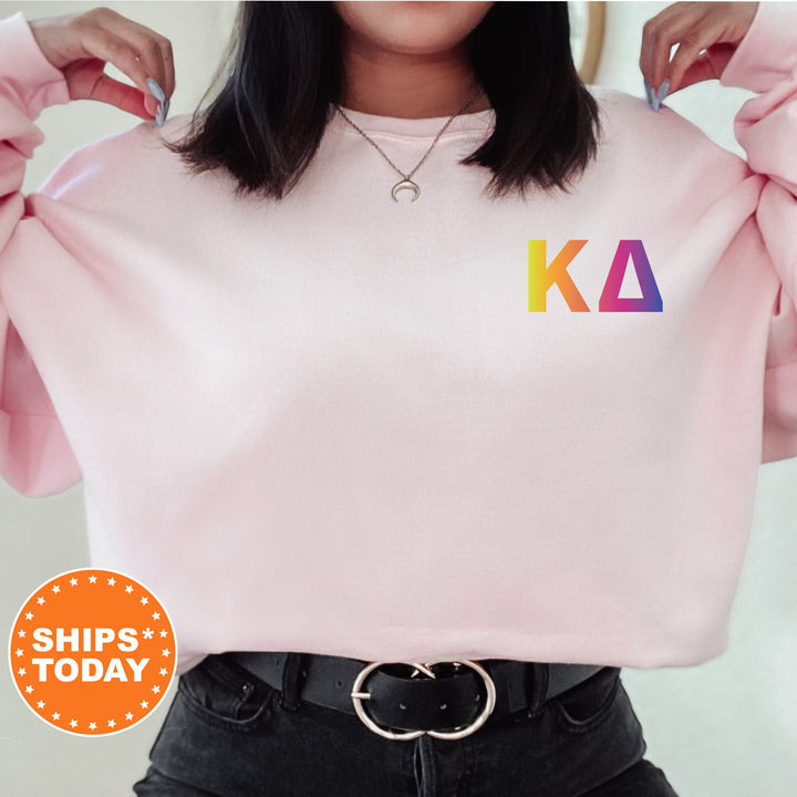 Kay Dee Is My Happy Place | Kappa Delta Wavy Font Sorority Sweatshirt | Sorority Merch | Big Little Recruitment Gift _ 12681g