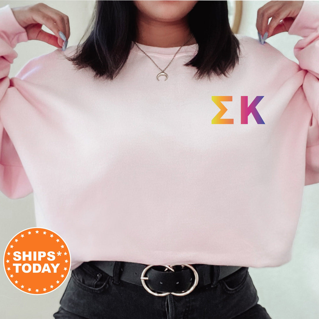 Sigma Kappa Is My Happy Place | Sigma Kappa Wavy Font Sorority Sweatshirt | Sig Kap Sorority Merch | Big Little Recruitment Gift _ 12687g