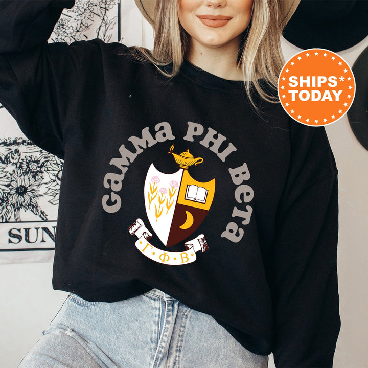 Gamma Phi Beta Crest Legacy Sorority Sweatshirt | Gamma Phi Crest Sweatshirt | Big Little Sorority Gift | College Greek Apparel