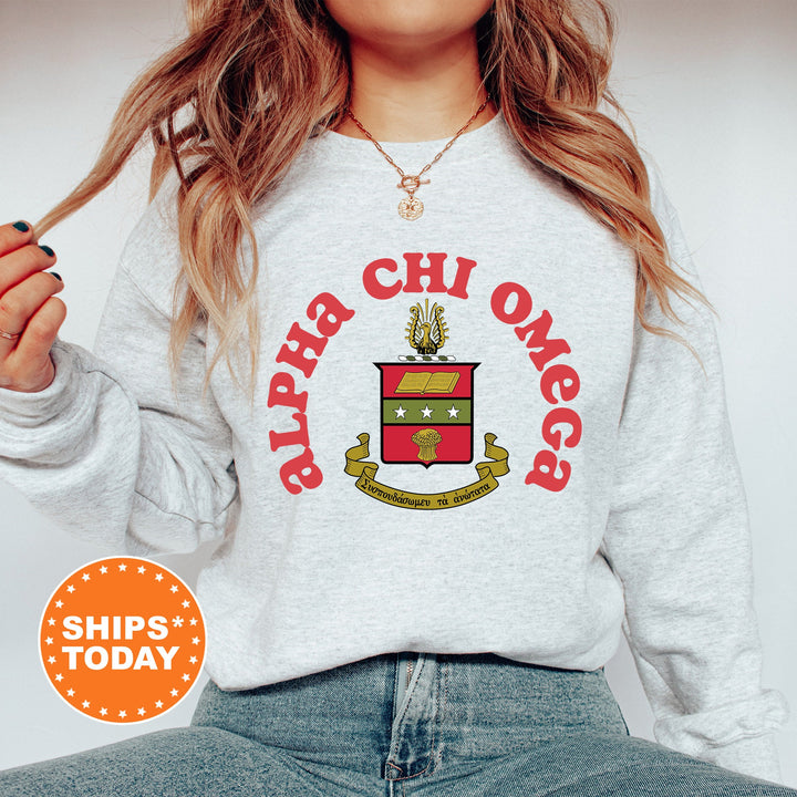 Alpha Chi Omega Crest Legacy Sorority Sweatshirt | Alpha Chi Crest Sweatshirt | Big Little Sorority Gift | College Greek Apparel