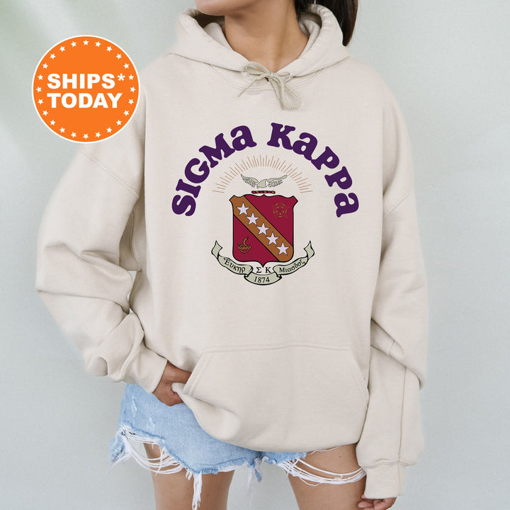 Sigma Kappa Crest Legacy Sorority Sweatshirt | Sigma Kappa Crest Sweatshirt | Big Little Sorority Gift | College Greek Apparel