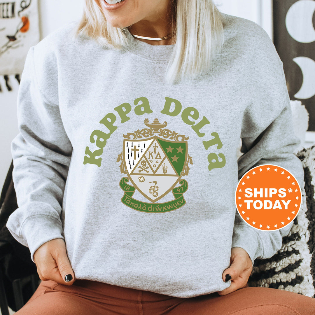 Kappa Delta Crest Legacy Sorority Sweatshirt | Kay Dee Crest Sweatshirt | Sorority Merch | Big Little Gift | College Greek Apparel 17351g