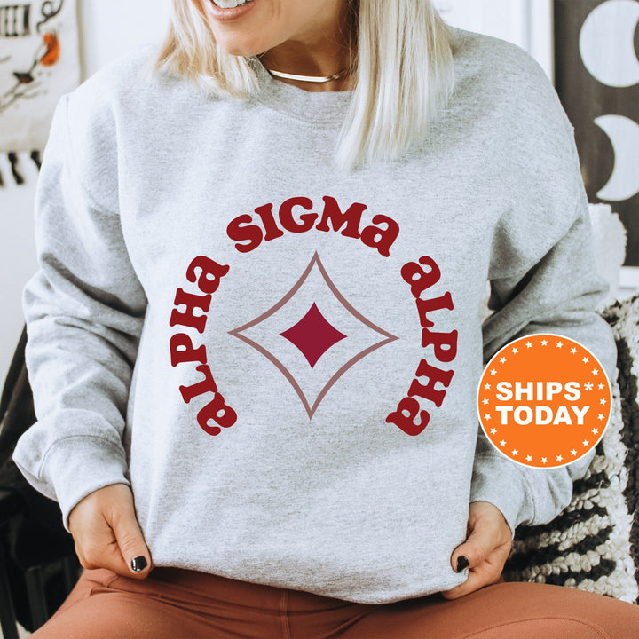 Alpha Sigma Alpha Crest Legacy Sorority Sweatshirt | Sorority Crest Sweatshirt | Big Little Sorority Gift | College Greek Apparel