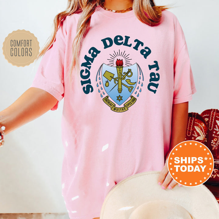 Sigma Delta Tau Crest Legacy Sorority T-Shirt | Sig Delt Crest Shirt | Big Little Reveal Gift | Sorority Merch | Comfort Colors Tee _ 17356g