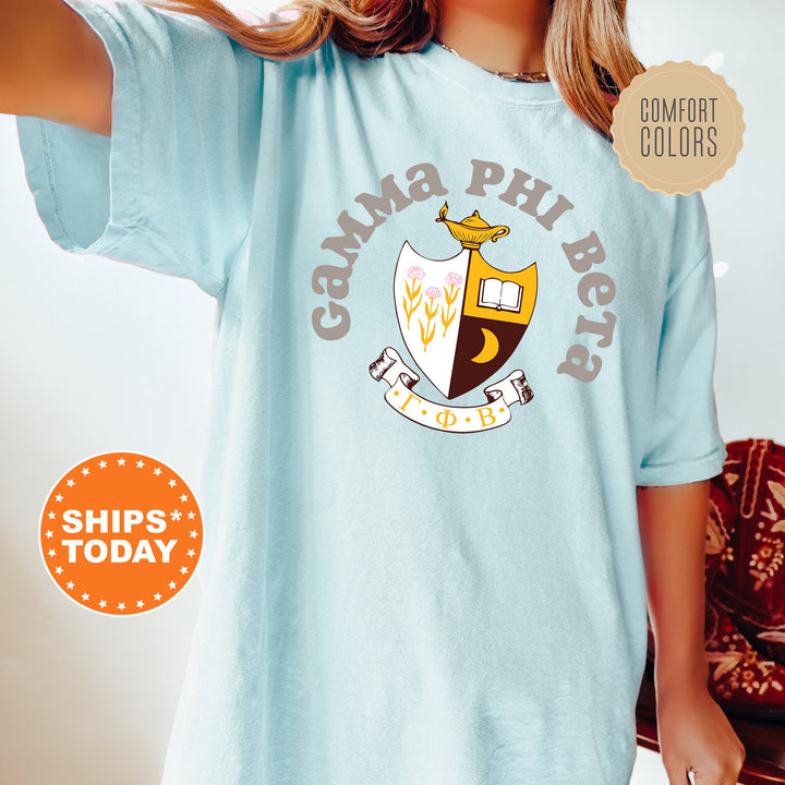 Gamma Phi Beta Crest Legacy Sorority T-Shirt | Gamma Phi Crest Shirt | Big Little Reveal Gift | Sorority Merch | Comfort Colors Tee _ 17349g