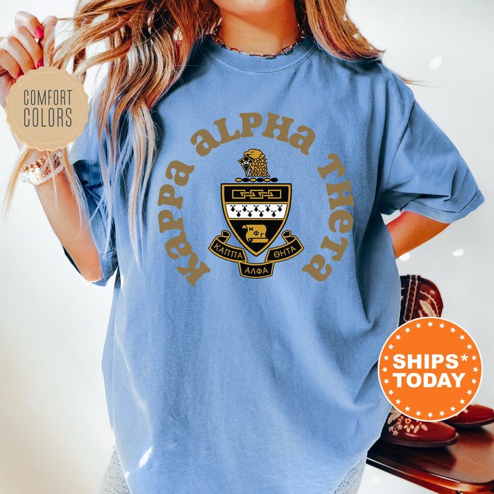 Kappa Alpha Theta Crest Legacy Sorority T-Shirt | Theta Crest Shirt | Big Little Reveal Gift | Sorority Merch | Comfort Colors Tee _ 17350g