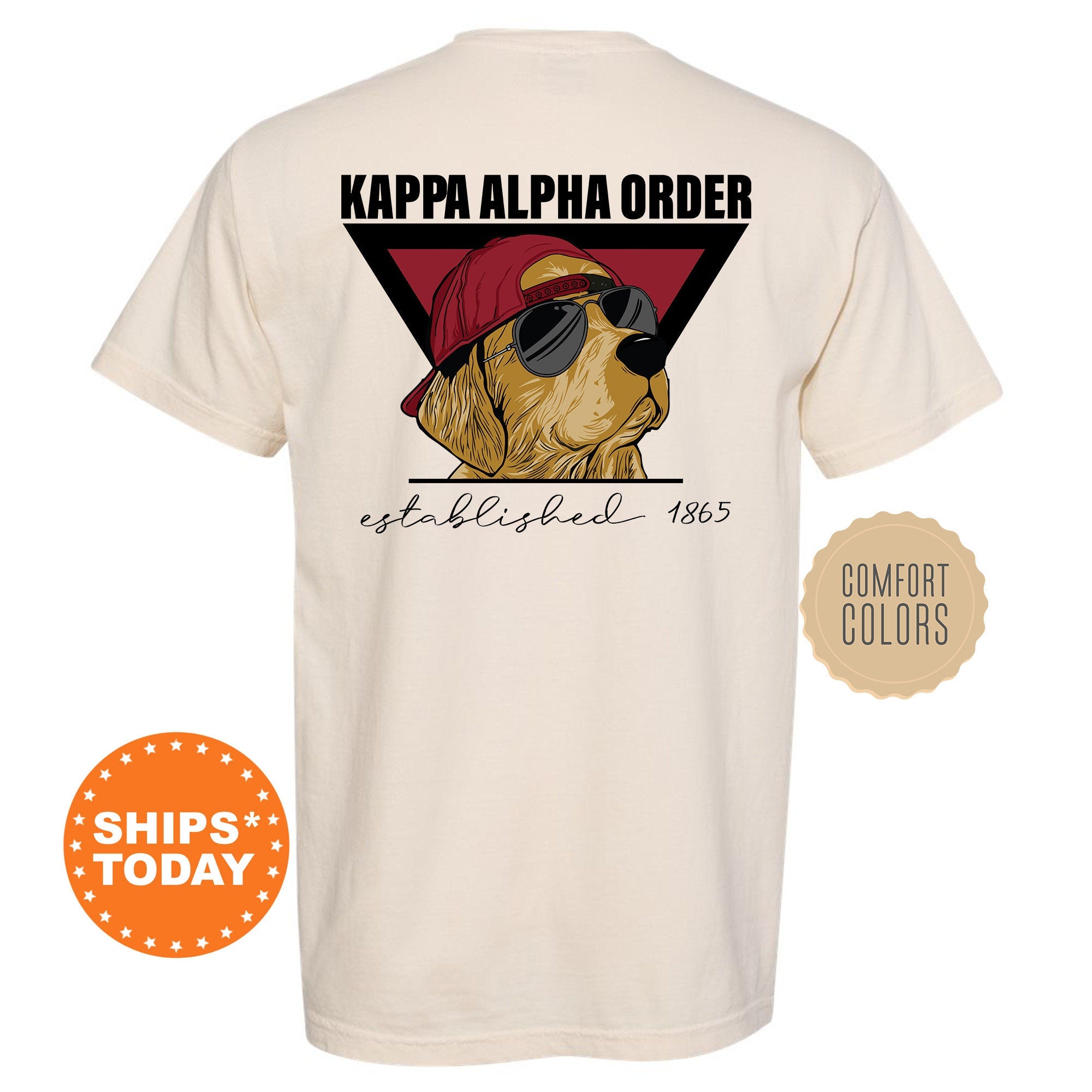 Kappa Alpha Order Paw Prints Fraternity T Shirt Kappa Alpha Comfort Colors Shirt College Apparel Custom Fraternity Shirt 11867g