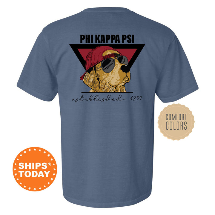 Phi Kappa Psi Paw Prints Fraternity T-Shirt | Phi Psi Comfort Colors Shirt | College Greek Apparel | Custom Fraternity Shirt _ 11872g
