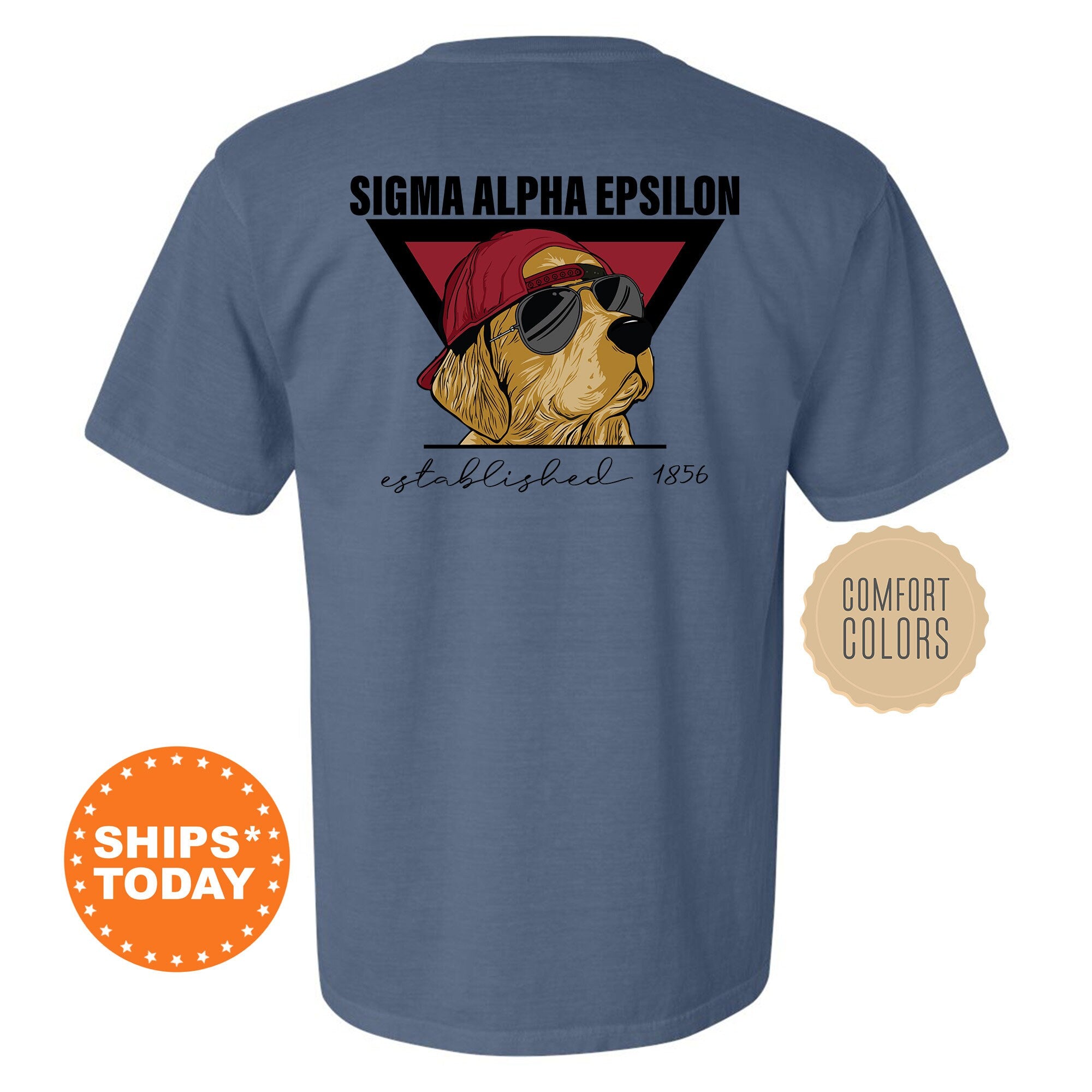 Sigma Alpha Epsilon Paw Prints Fraternity T Shirt SAE Comfort Colors Shirt College Greek Apparel Custom Fraternity Shirt 11877g