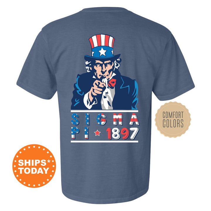 Sigma Pi Liberty Fraternity T-Shirt | Sigma Pi Patriotic Shirt | Fraternity Shirt | Bid Day Gift | Comfort Colors Shirt _  10954g