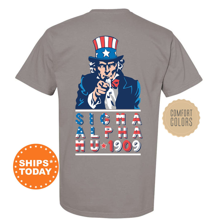 Sigma Alpha Mu Liberty Fraternity T-Shirt | Sammy Patriotic Shirt | Fraternity Shirt | Bid Day Gift | Comfort Colors Shirt _  10950g