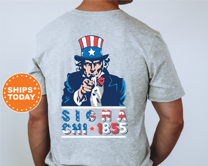 Sigma Chi Liberty Fraternity T-Shirt | Sigma Chi Patriotic Shirt | Fraternity Shirt | Bid Day Gift | Comfort Colors Shirt _  10951g