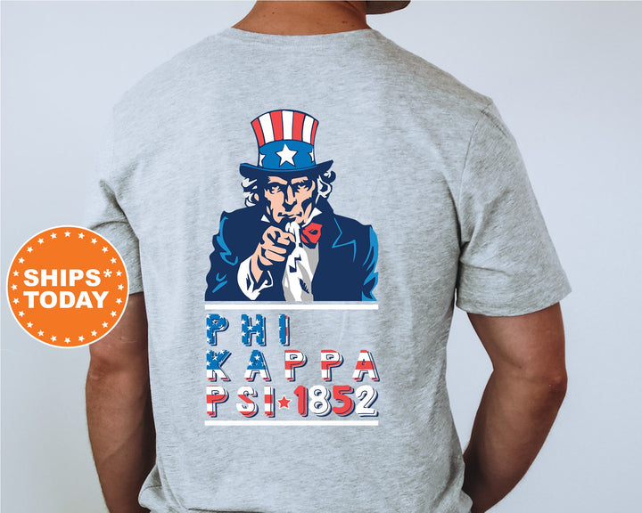 Phi Kappa Psi Liberty Fraternity T-Shirt | Phi Psi Patriotic Shirt | Fraternity Shirt | Bid Day Gift | Comfort Colors Shirt _  10944g