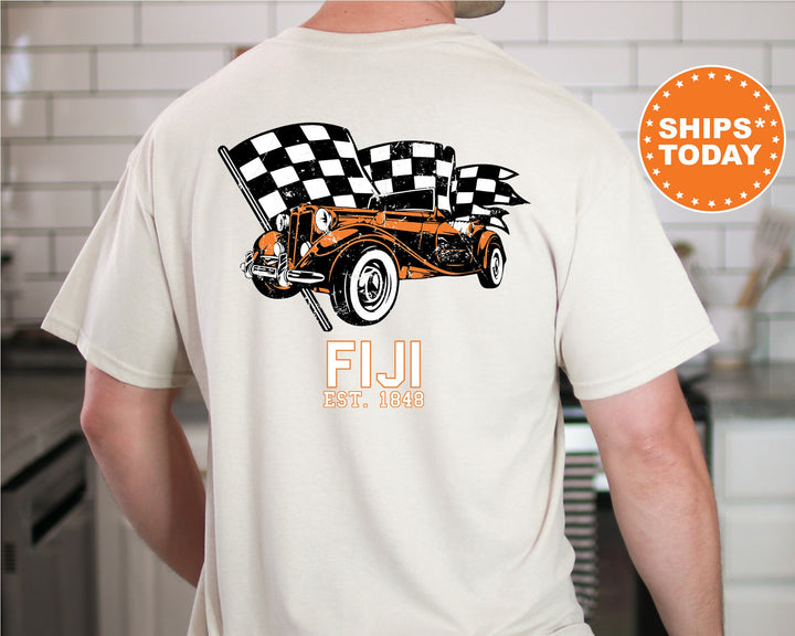 FIJI Racer Fraternity T-Shirt | Phi Gamma Delta Greek Life Shirt | Fraternity Gift | College Apparel | Comfort Colors Shirt _  11840g