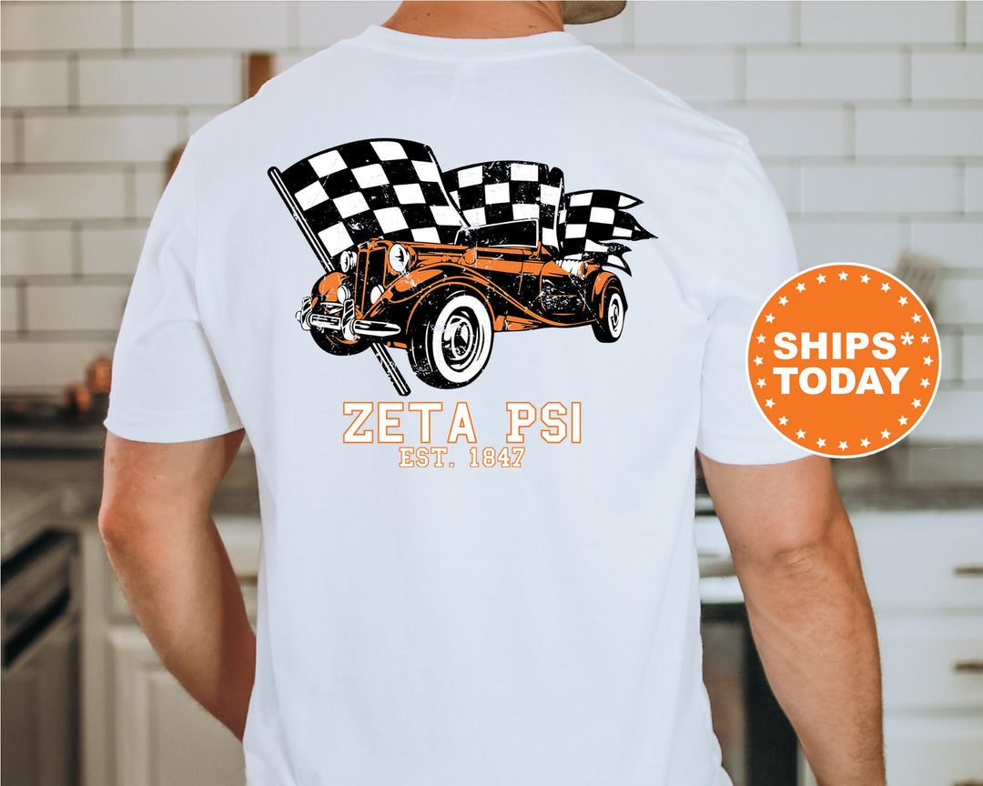 Zeta Psi Racer Fraternity T-Shirt | Zete Greek Life Shirt | Fraternity Gift | College Apparel | Comfort Colors Shirt _  11856g