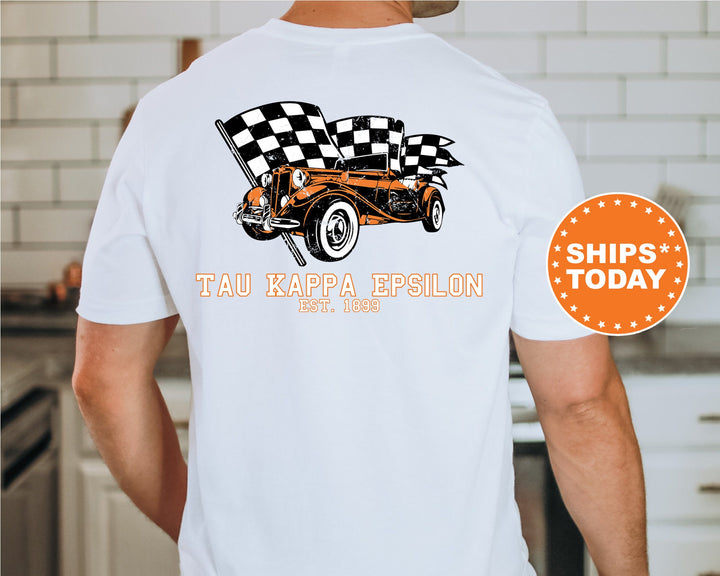 Tau Kappa Epsilon Racer Fraternity T-Shirt | TKE Greek Life Shirt | TEKE Fraternity Gift | College Apparel | Comfort Colors Shirt _  11853g