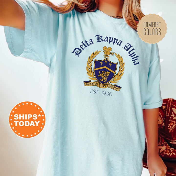 Delta Kappa Alpha Greek Heritage COED T-Shirt | Delta Kappa Alpha Crest Shirt | COED Fraternity TShirt | Comfort Colors Tee _ 15385g