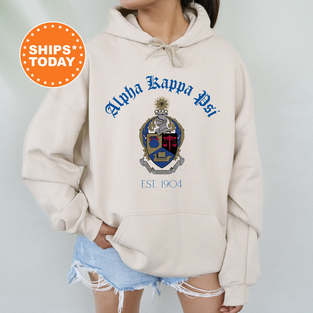 Alpha Kappa Psi Greek Heritage COED Sweatshirt | AKPsi Crest Sweatshirt | COED Fraternity Crewneck | Greek Apparel _ 15382g