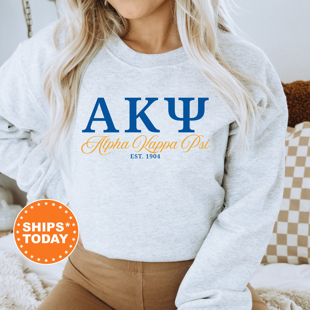 Alpha Kappa Psi Letter Unity COED Sweatshirt | Alpha Kappa Psi Greek Letters Sweatshirt | COED Fraternity Gift | Greek Apparel _ 15366g