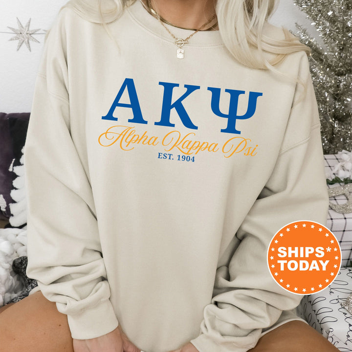 Alpha Kappa Psi Letter Unity COED Sweatshirt | Alpha Kappa Psi Greek Letters Sweatshirt | COED Fraternity Gift | Greek Apparel _ 15366g