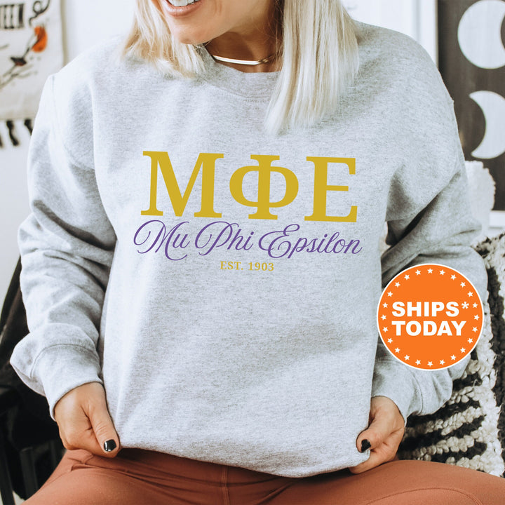 Mu Phi Epsilon Letter Unity COED Sweatshirt | Mu Phi Epsilon Greek Letters Sweatshirt | COED Fraternity Gift | Greek Apparel _ 15373g