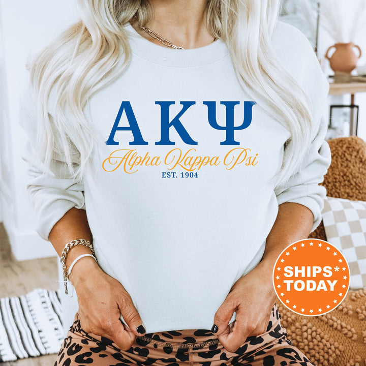 Alpha Kappa Psi Letter Unity COED Sweatshirt | Alpha Kappa Psi Greek Letters Sweatshirt | COED Fraternity Gift | Greek Apparel _ 15366g