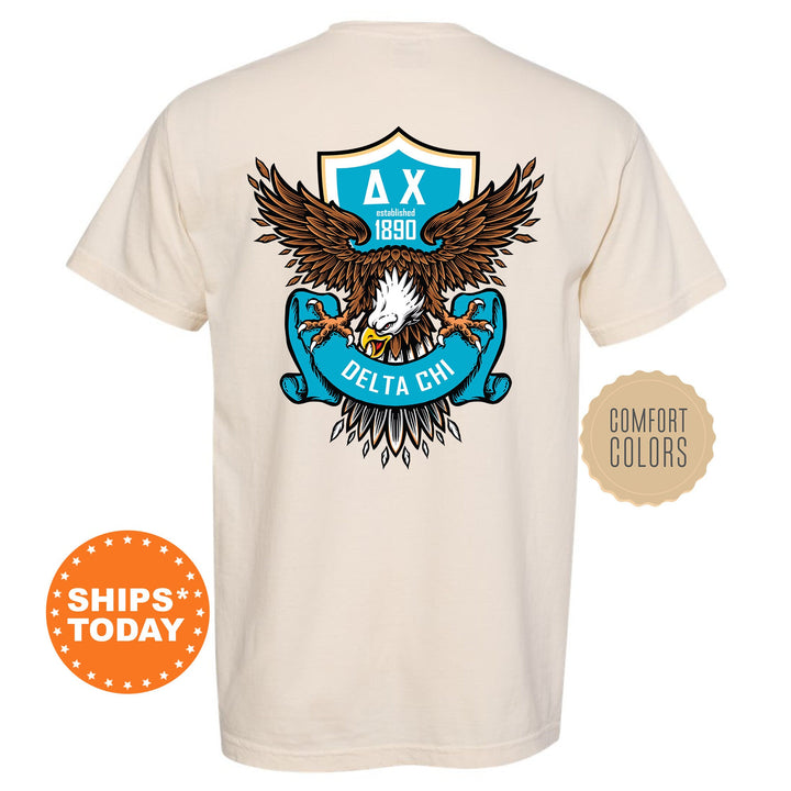 Delta Chi Greek Eagles Fraternity T-Shirt | DChi Fraternity Shirt | Bid Day Gift | College Greek Apparel | Comfort Colors Tees _ 12018g
