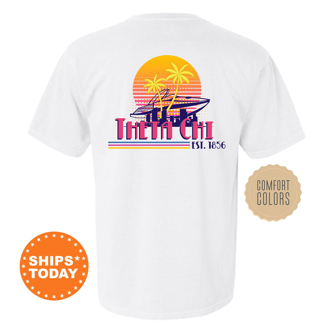 Theta Chi Greek Shores Fraternity T-Shirt | Theta Chi Fraternity Chapter Shirt | Bid Day Gift | Rush Pledge Comfort Colors Tees _ 12288g