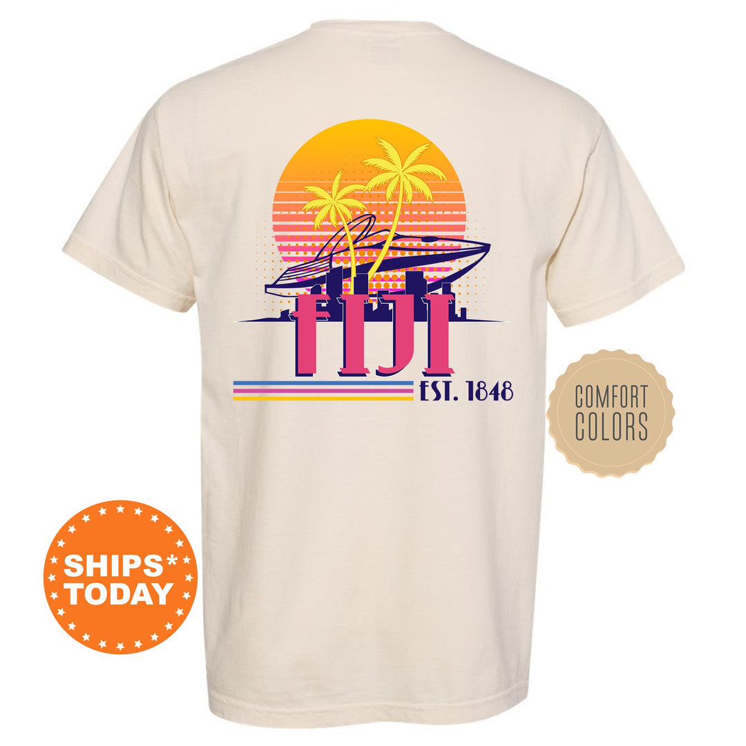 FIJI Greek Shores Fraternity T-Shirt | Phi Gamma Delta Fraternity Chapter Shirt | Bid Day Gift | Rush Pledge Comfort Colors Tees _ 12274g