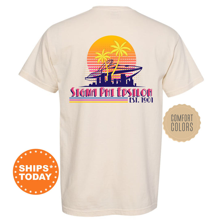Sigma Phi Epsilon Greek Shores Fraternity T-Shirt | SigEp Fraternity Chapter Shirt | Bid Day Gift | Rush Pledge Comfort Colors Tees _ 12284g