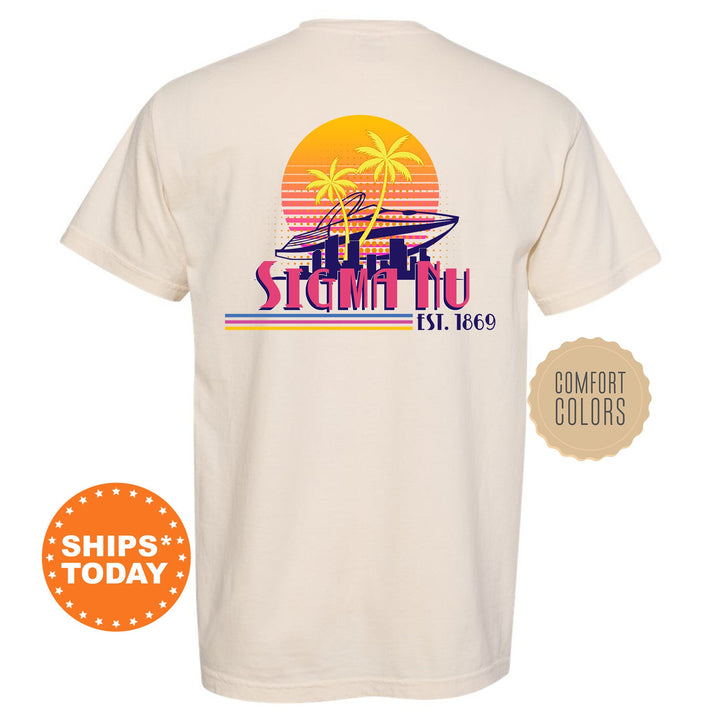 Sigma Nu Greek Shores Fraternity T-Shirt | Sigma Nu Fraternity Chapter Shirt | Bid Day Gift | Rush Pledge Comfort Colors Tees _ 12283g