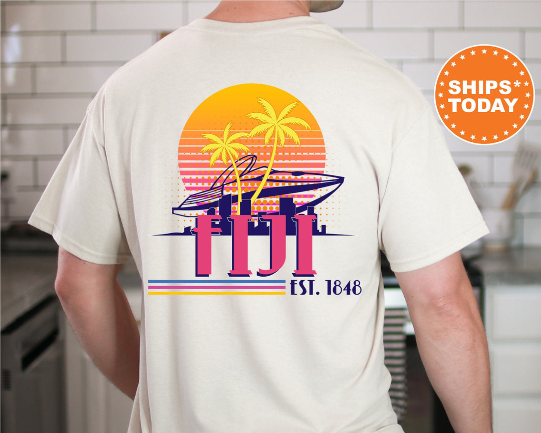 FIJI Greek Shores Fraternity T-Shirt | Phi Gamma Delta Fraternity Chapter Shirt | Bid Day Gift | Rush Pledge Comfort Colors Tees _ 12274g