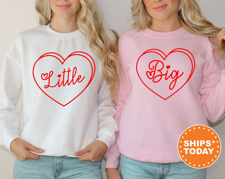 Big Little GBig GGBig Crimson Heart Sorority Sweatshirt | Big Little Reveal | Sorority Recruitment Gifts | Gift For Little _ 57