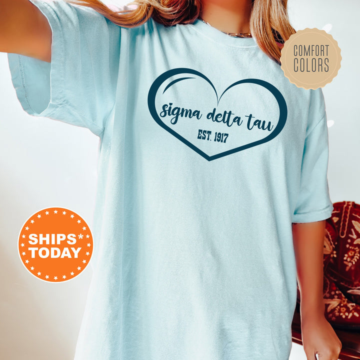 Sigma Delta Tau Sisterlove Sorority T-Shirt | Sig Delt Sorority Merch | Big Little Reveal Comfort Colors Shirt | Sorority Gifts _ 16583g