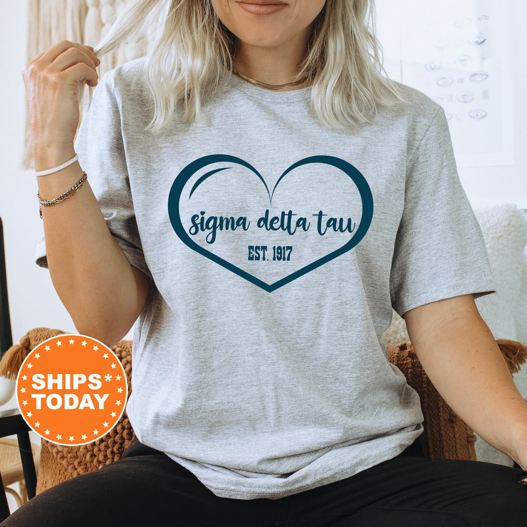 Sigma Delta Tau Sisterlove Sorority T-Shirt | Sig Delt Sorority Merch | Big Little Reveal Comfort Colors Shirt | Sorority Gifts _ 16583g