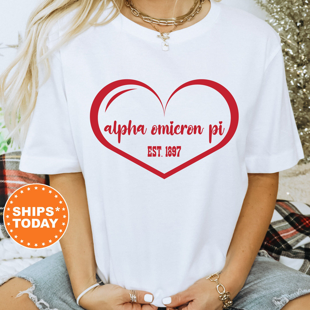 Alpha Omicron Pi Sisterlove Sorority T-Shirt | Alpha O Sorority Merch | Big Little Reveal Comfort Colors Shirt | Sorority Gifts _ 16566g