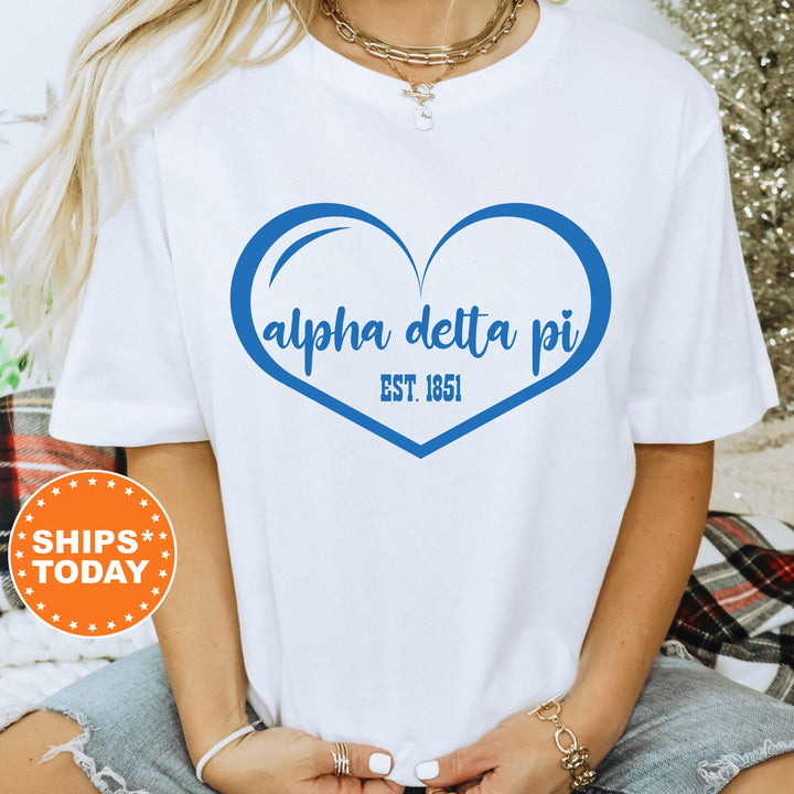 Alpha Delta Pi Sisterlove Sorority T-Shirt | ADPI Sorority Merch | Big Little Reveal Comfort Colors Shirt | Sorority Gifts _ 16563g