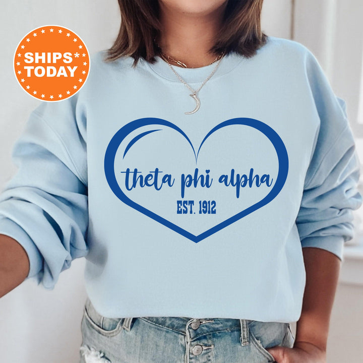 Theta Phi Alpha Sisterlove Sorority Sweatshirt | Theta Phi Sorority Apparel | Big Little Reveal | Sorority Gifts | Sorority Merch _ 16586g