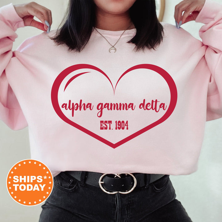 Alpha Gamma Delta Sisterlove Sorority Sweatshirt | Alpha Gam Sorority Apparel | Big Little Reveal | Sorority Gifts | Sorority Merch _ 16565g