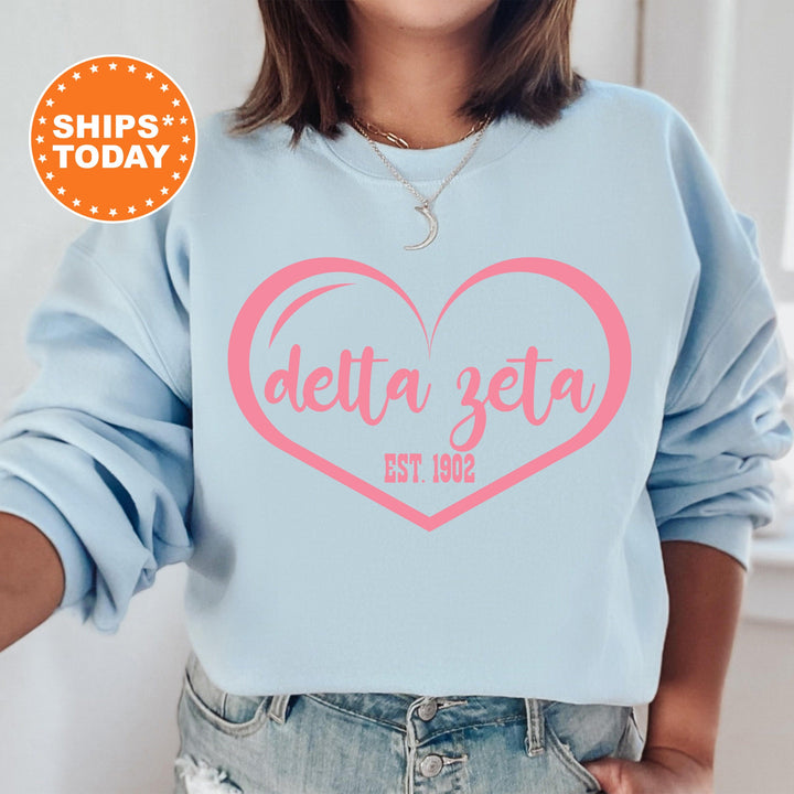 Delta Zeta Sisterlove Sorority Sweatshirt | Dee Zee Sorority Apparel | Big Little Reveal | Sorority Gifts | Sorority Merch _ 16575g