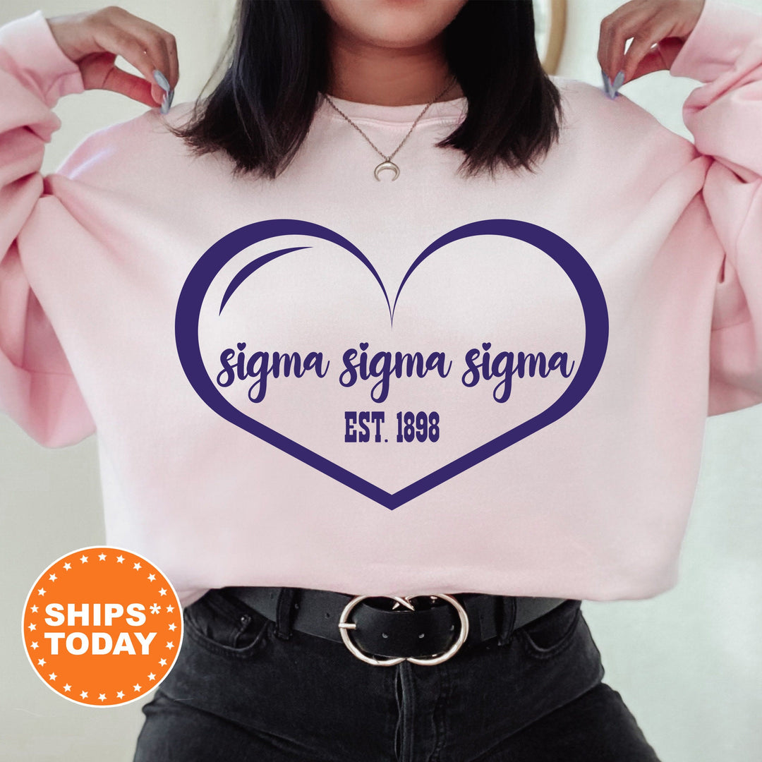 Sigma Sigma Sigma Sisterlove Sorority Sweatshirt | Tri Sigma Sorority Apparel | Big Little Reveal | Sorority Gifts | Sorority Merch _ 16585g