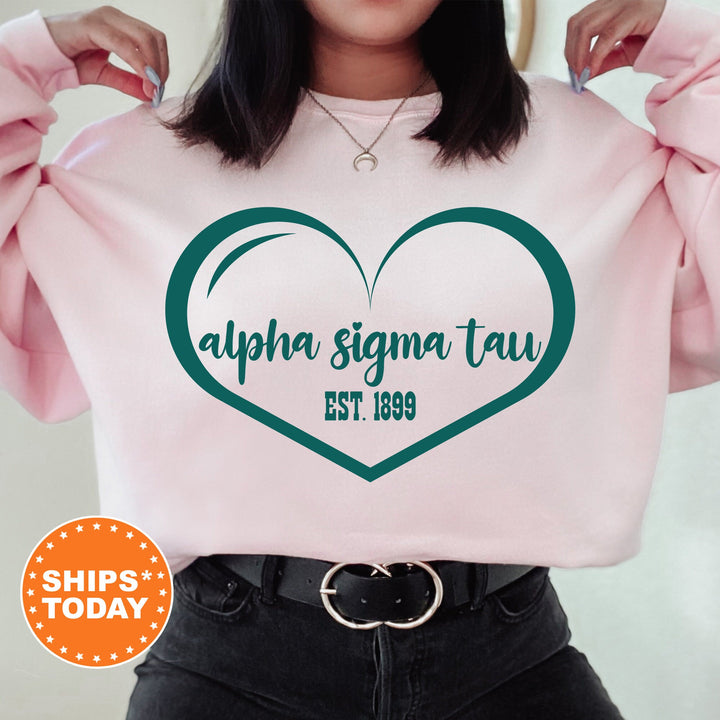 Alpha Sigma Tau Sisterlove Sorority Sweatshirt | Sorority Apparel | Big Little Reveal | Sorority Gifts | Sorority Merch _ 16569g