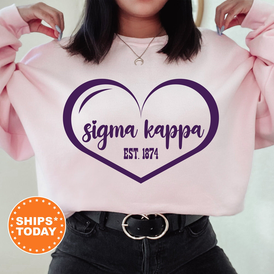 Sigma Kappa Sisterlove Sorority Sweatshirt | Sigma Kappa Sorority Apparel | Big Little Reveal | Sorority Gifts | Sorority Merch _ 16584g