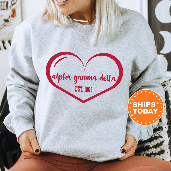 Alpha Gamma Delta Sisterlove Sorority Sweatshirt | Alpha Gam Sorority Apparel | Big Little Reveal | Sorority Gifts | Sorority Merch _ 16565g