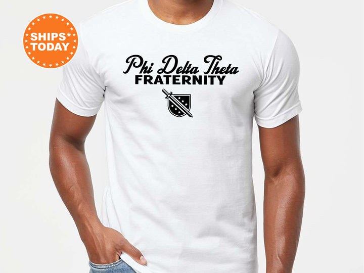 Phi Delta Theta Simple Crest Fraternity T-Shirt | Phi Delt Crest Shirt | Rush Pledge Shirt | Frat Bid Day Gift | Comfort Colors Tees _ 9822g