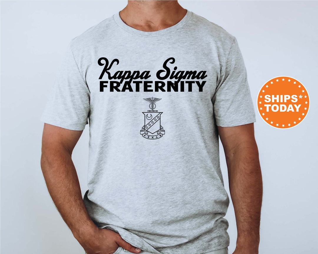 Kappa Sigma Simple Crest Fraternity T-Shirt | Kappa Sig Crest Shirt | Rush Pledge Shirt | Frat Bid Day Gift | Comfort Colors Tees _ 9820g