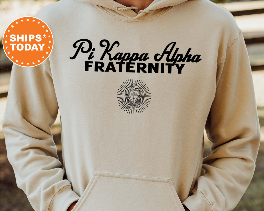 Pi Kappa Alpha Simple Crest Fraternity Sweatshirt | PIKE Fraternity Crest Sweatshirt | Rush Pledge Fraternity Gift | College Apparel _ 9827g
