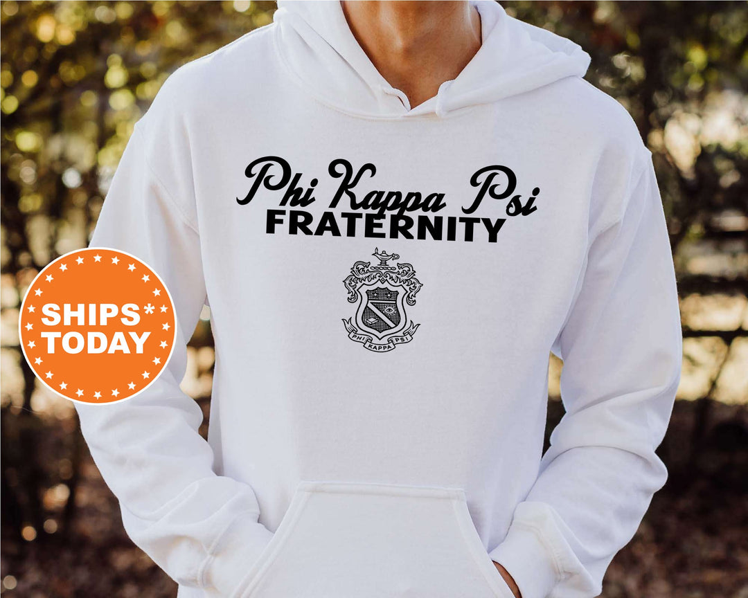 Phi Kappa Psi Simple Crest Fraternity Sweatshirt | Phi Psi Crest Sweatshirt | Rush Pledge Fraternity Gift | College Greek Apparel _ 9824g