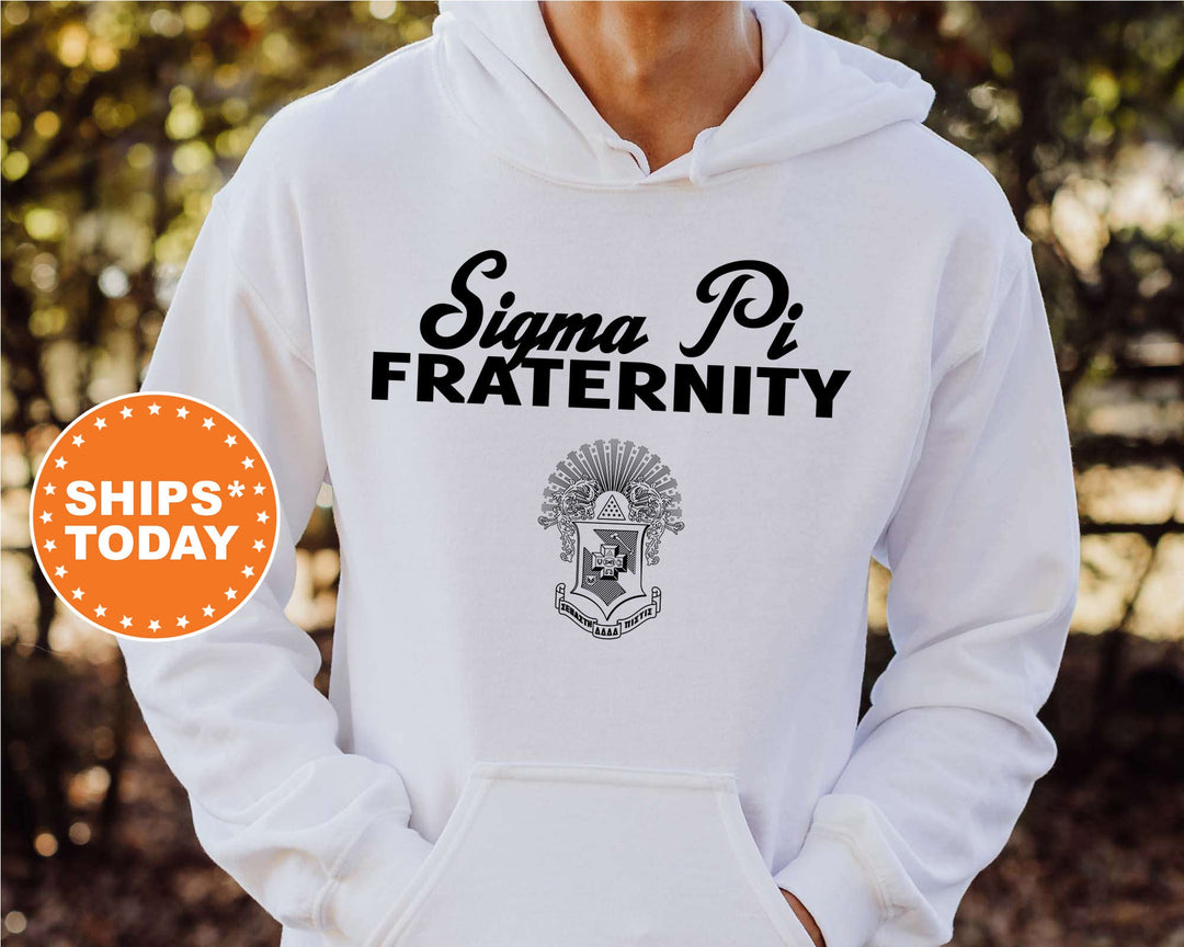 Sigma Pi Simple Crest Fraternity Sweatshirt | Sigma Pi Fraternity Crest Sweatshirt | Rush Pledge Fraternity Gift | College Apparel _ 9834g
